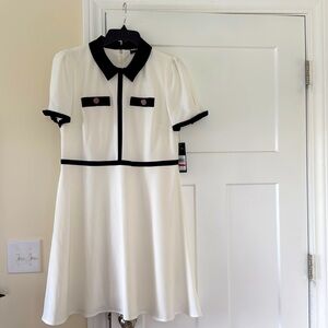 Karl Lagerfeld White and Black Block Dress NWT Sz 14